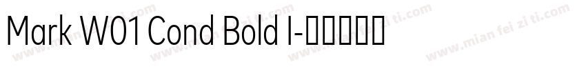 Mark W01 Cond Bold I字体转换